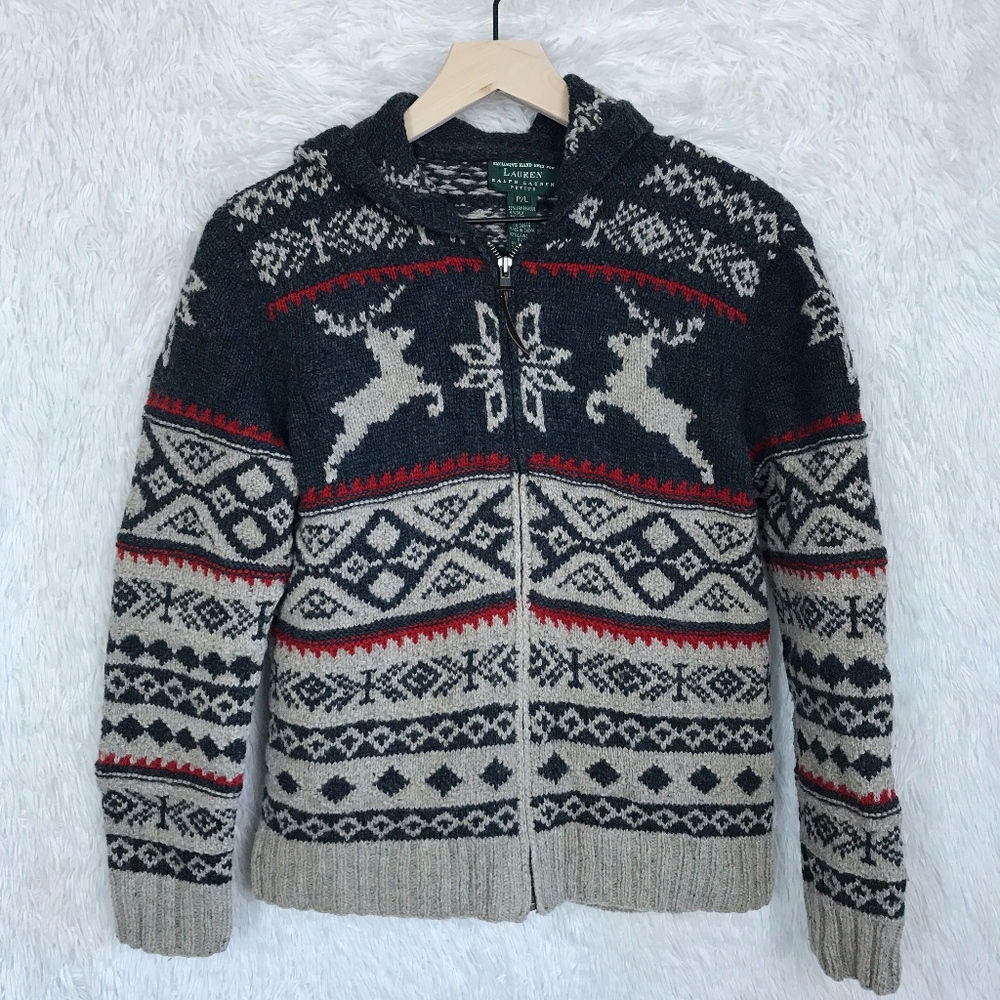 SOLDLRL Ralph Lauren Fair Ilse Cardigan Sweater LP - Picture 1 of 7